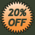 20 percent off
